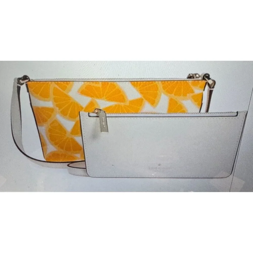 Kate‎ Spade Sadie Orange slice crossbody/pouch set NWT